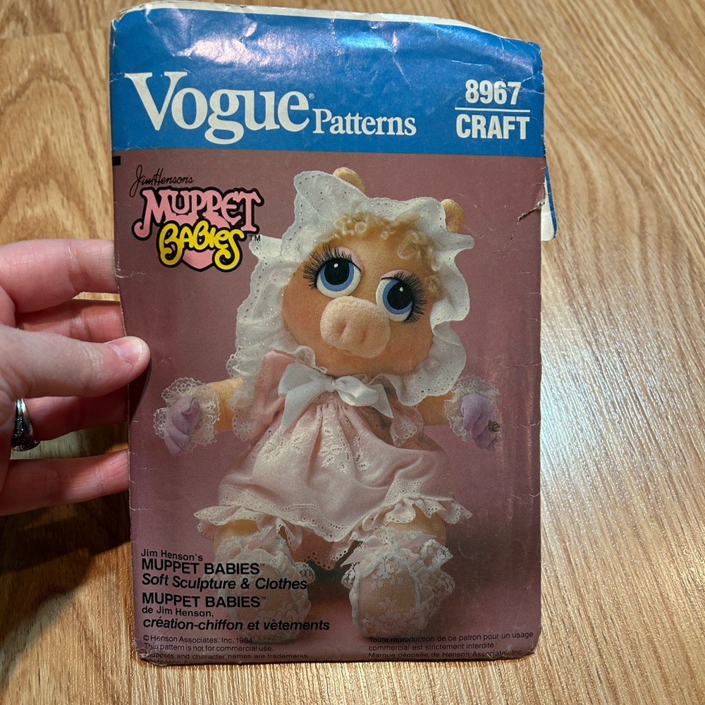 Vintage Vogue‎ muppet babies miss piggy toy and clothes
